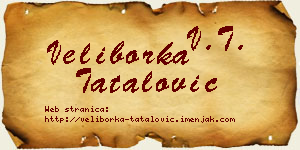 Veliborka Tatalović vizit kartica
